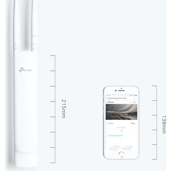TP-Link EAP110-outdoor vonkajší access point biely - Access pointy - Obrázok CLISF00101