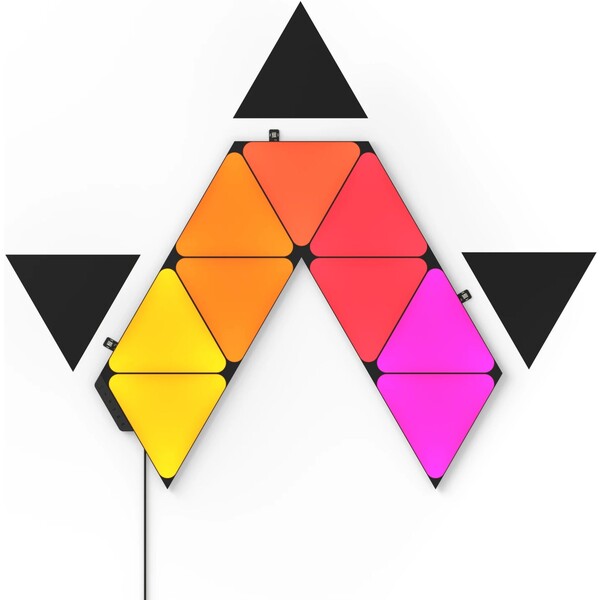 Nanoleaf Shapes Black Triangles šikovné trojuholníkové osvetlenie, rozširujúci balíček, 3 kusy