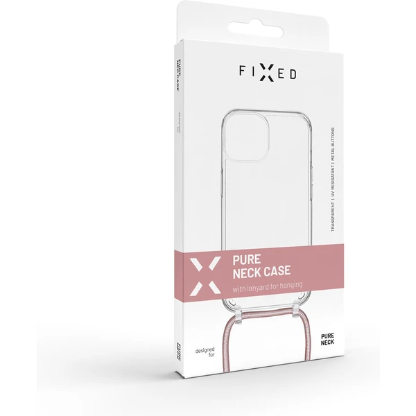 FIXED Pure Neck kryt s ružovou šnúrkou na krk pre Apple iPhone 7/8/SE (2020/2022) - Puzdra - Obrázok CLQ1000601
