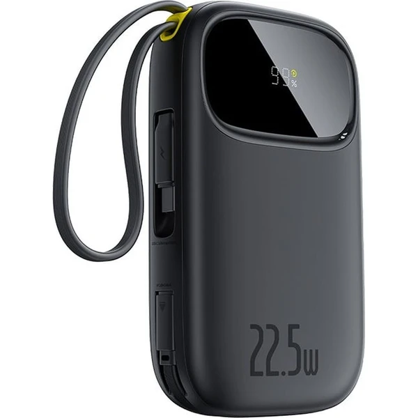 Baseus EnerFill FC31 Qpow 3 10000mAh powerbanka, 22,5 W, s káblom USB-C a Lightning čierna - Powerbanky - Obrázok CMBQ000K01