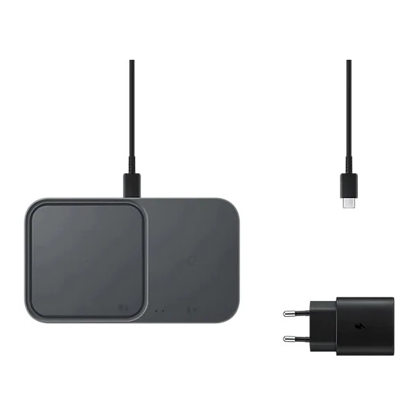 Samsung DUO bezdrôtová nabíjacia podložka s adaptérom 15W (EP-P5400TBE) čierna - Nabíjačky - Obrázok CO38100501