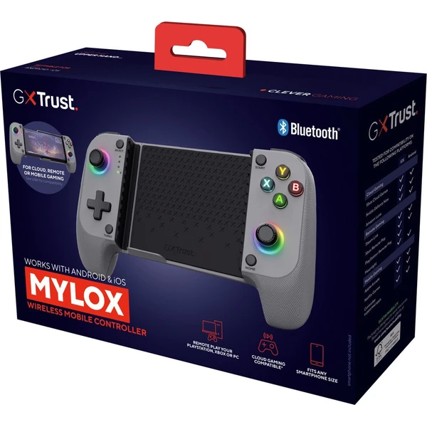 Trust GXT735G Mylox bezdrôtový mobilný herný ovládač šedý (Android/iOS) - Herné ovládače - Obrázok COFE000K01