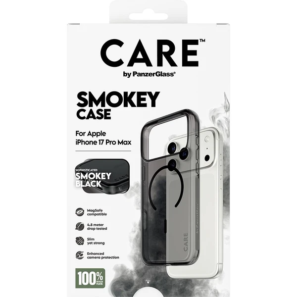 PanzerGlass® CARE Smokey kryt s MagSafe Apple iPhone 17 Pro Max dymový/čierny - Puzdra - Obrázok CPDH000K01