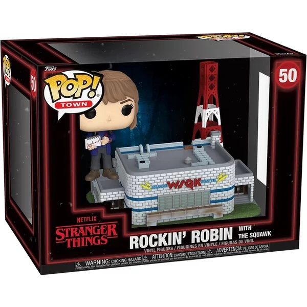 Funko POP! Town #50 Stranger Things: Rockin Robin with The Squawk - Funko POP! - Obrázok CPDK000K01