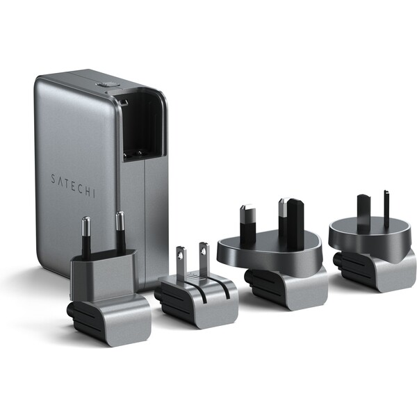 Satechi cestovný nabíjací adaptér 145W (4x USB-C) vesmírne šedý
