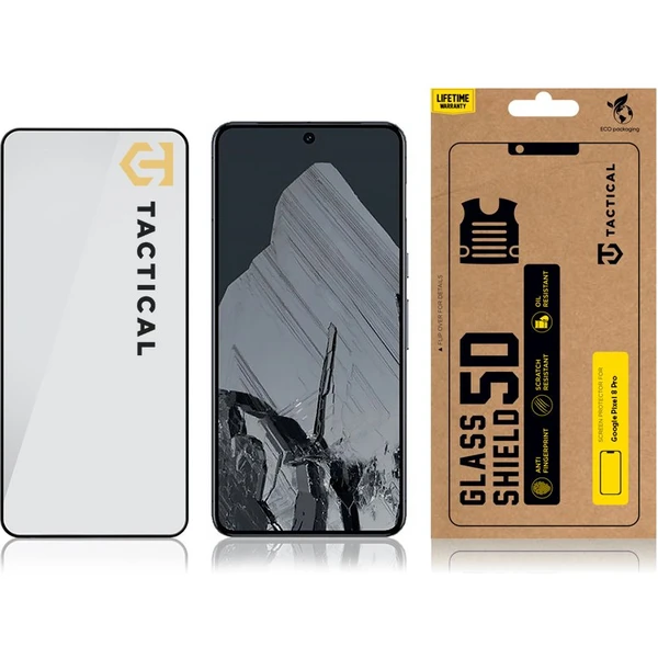 Tactical Glass Shield 5D sklo pre Google Pixel 8 Pro čierne - Ochranné fólie a sklo - Obrázok CQ32000O01