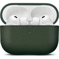 Woolnut Leather kožené puzdro pre AirPods Pro 3. generácia tmavozelené - Puzdra