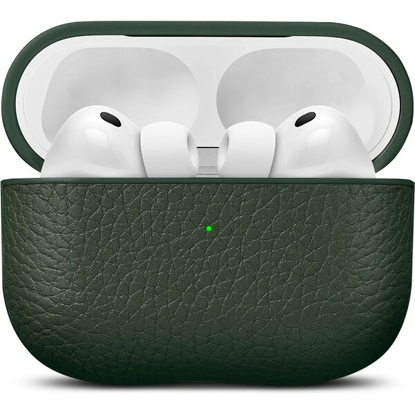 E-shop Woolnut Leather kožené puzdro pre AirPods Pro 3. generácia tmavozelené