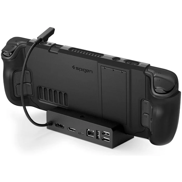 Spigen Thin Fit kryt s Kick Stand Steam Deck čierny - Puzdra - Obrázok CQN5000701