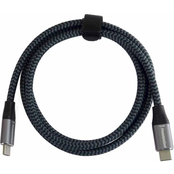 PremiumCord USB-C/USB-C napájací kábel 10W 0,2m čierny/šedý - Káble a redukcie - Obrázok CRHF000K01