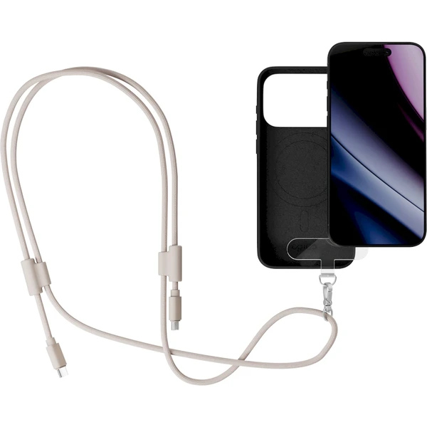 Epico šnúrka na telefón s USB-C na USB-C káblom béžová - Popruhy a crossbody - Obrázok CRHJ000K01