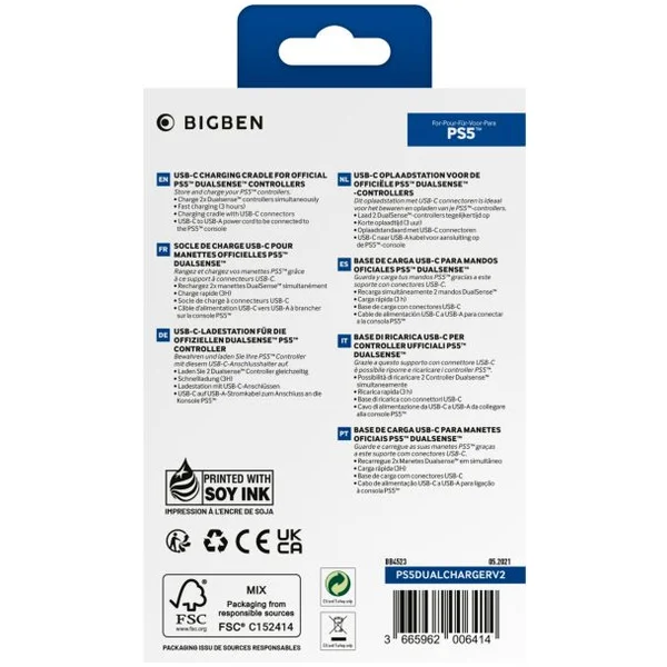 Bigben nabíjacie stanice pre DualSense PS5 ovládače - Dokovacie stanice - Obrázok CSWB300401