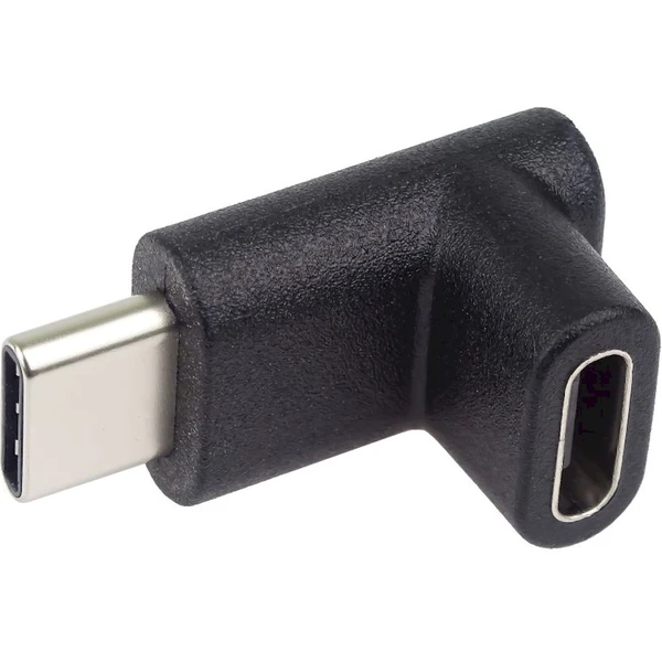 PremiumCord USB-C/USB-C redukcia so zahnutým konektorom čierna - Káble a redukcie - Hlavný obrázok