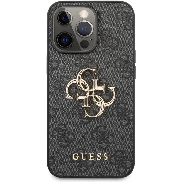 Guess PU 4G Metal Logo Case iPhone 13 Pro sivý - Puzdra - Obrázok CU2MF00101