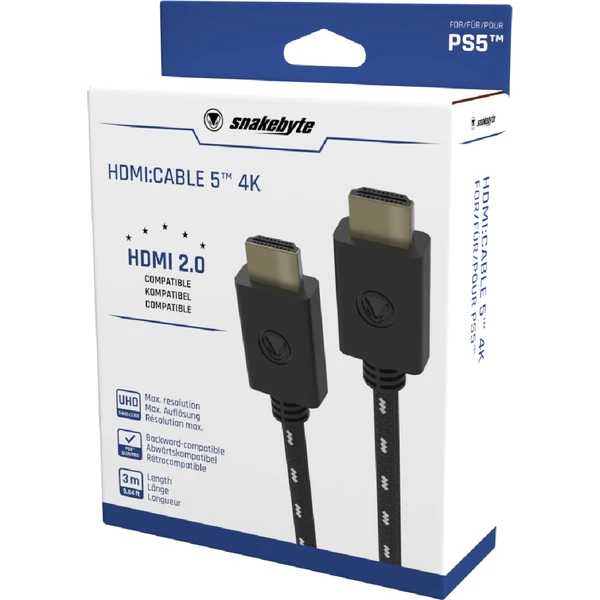 SNAKEBYTE PS5 HDMI: CABLE 5 PRO™ 4K (3M) - Káble - Obrázok CVNK300401