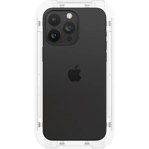 Spigen Glass tR EZ Fit 2 Pack tvrdené sklo iPhone 15 Pro Max čierne - Ochranné fólie a sklo - Obrázok CWV8000601