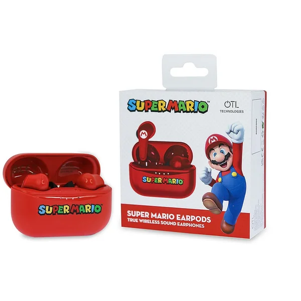 OTL bezdrôtové slúchadlá TWS s motívom Super Mario červená - Slúchadlá - Obrázok CYHB300401