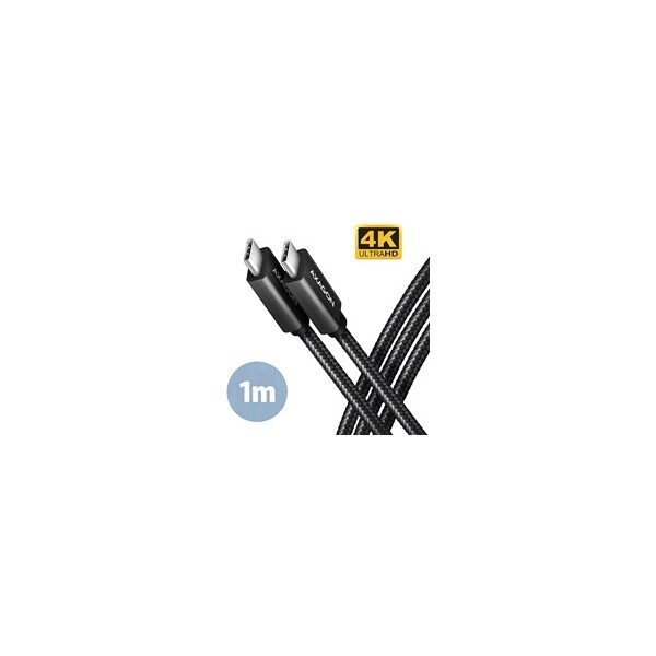 E-shop AXAGON USB-C/USB-C napájací kábel 4K 100W 1m čierny