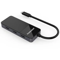 PremiumCord USB-C/3x HDMI 2.0 redukcia čierna - Káble a redukcie