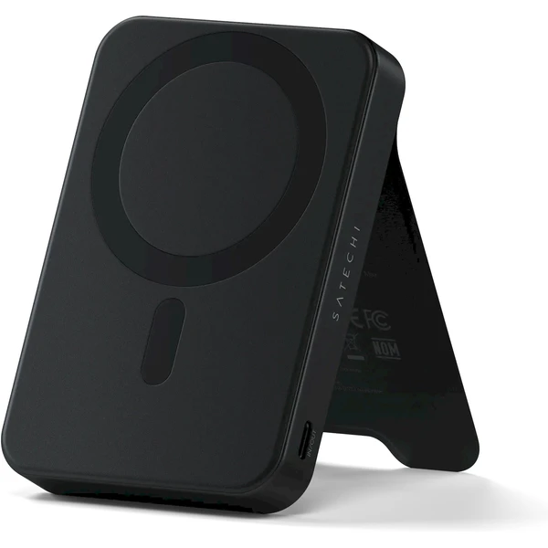 Satechi Qi2 10K magnetická powerbanka so stojanom čierna - Nabíjačky - Hlavný obrázok