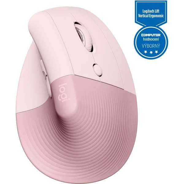 Logitech Lift Vertical Ergonomic Mouse ružová - Myši - Obrázok D08F000J01