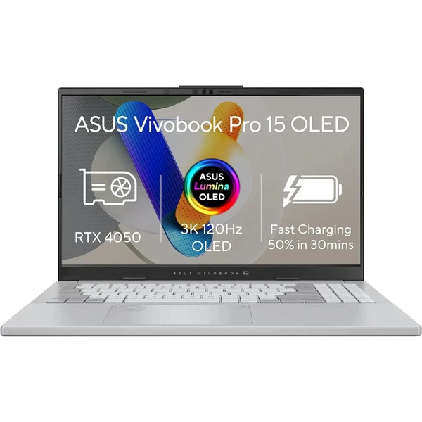 ASUS Vivobook Pro 15 OLED (N6506CU-OLED013X) RTX 4050 strieborný - Notebooky - Hlavný obrázok