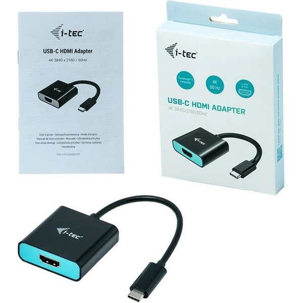 i-tec USB-C/HDMI redukcia 4K 0,15 m čierna - Káble a redukcie - Obrázok D0DA000501