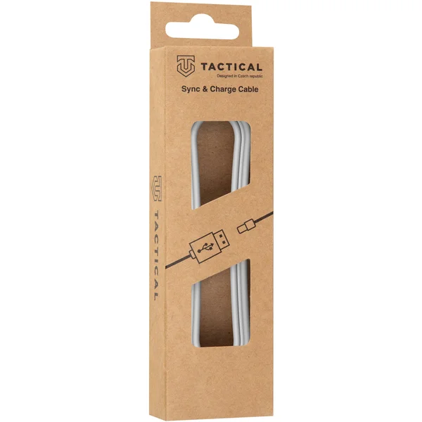 Tactical Smooth Thread USB-A/Lightning napájací kábel 10,5W 0,3m biely - Káble a redukcie - Obrázok D19Z000501