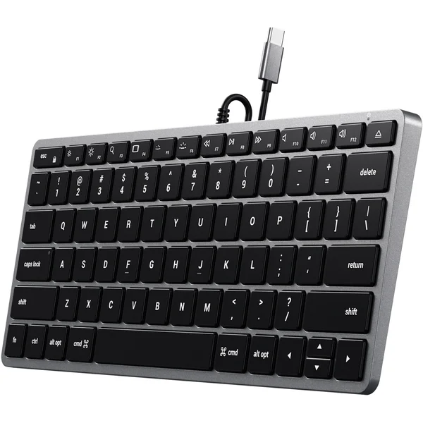 Satechi Slim W1 USB-C klávesnica US vesmírne šedá - Klávesnice - Obrázok D1BT000501