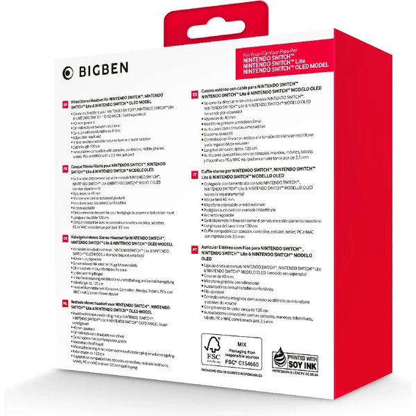 Bigben herné slúchadlá pre Switch fialová/žltá - Slúchadlá - Obrázok D1H7000K01