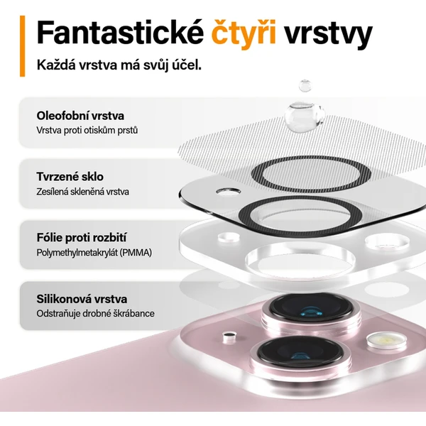 PanzerGlass Camera Protector Apple iPhone 15/15 Plus - Ochranné fólie a sklo - Obrázok D1TS100501