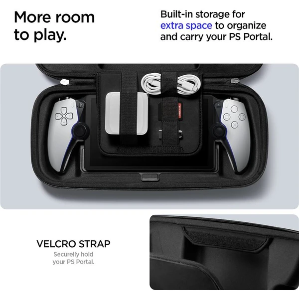 Spigen Rugged Armor Pro púzdro Sony Playstation Portal čierne - Puzdra - Obrázok D263000N01