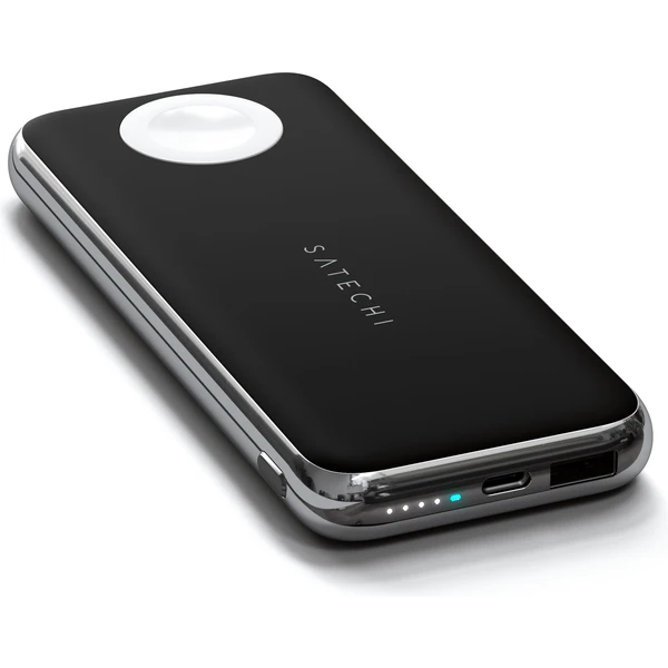 Satechi Quatro bezdrôtová powerbanka 10 000 mAh vesmírne šedá  - Powerbanky - Obrázok D2BT000501