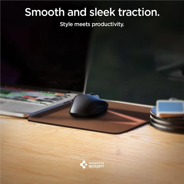 Spigen MousePad LD301 kožená podložka pod myš hnedá - Podložky - Obrázok D2D5000L01