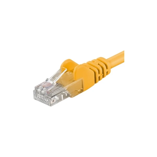 PremiumCord RJ45/RJ45 Cat6 UTP prepojovací kábel 1,5m žltý - Káble a redukcie - Hlavný obrázok