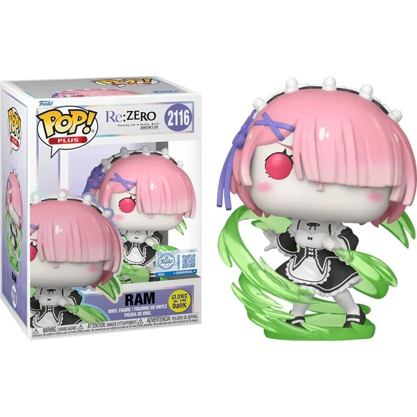 Funko POP! #2116 Animation Plus: Re:ZERO - Ram (Wind Magic) (GITD) - Funko POP! - Hlavný obrázok