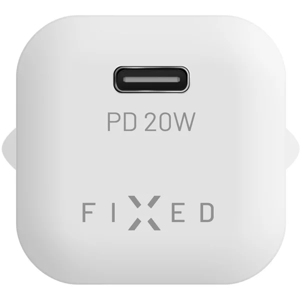 FIXED Mini nabíjačka s USB-C a USB-C/Lightning káblom, PD, 1 m, MFI, 20W, biela - Nabíjačky - Obrázok D338100501