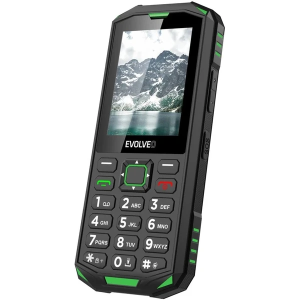 EVOLVEO StrongPhone X5 vodotesný odolný Dual SIM telefón čierno-zelený - Mobilné telefóny - Obrázok D33F000P01