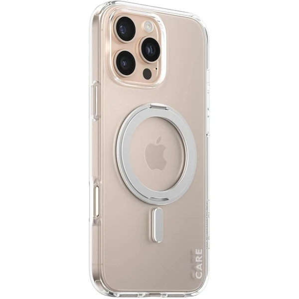 PanzerGlass® CARE kryt Apple iPhone 16 Pro Max MagSafe KickStand číry/sivý - Puzdra - Hlavný obrázok
