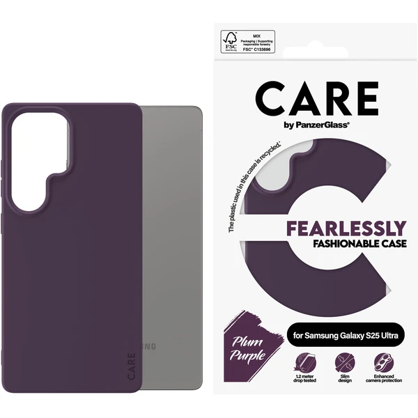 PanzerGlass® CARE kryt Samsung Galaxy S25 Ultra Fearlessly fialový (Plum Purple) - Puzdra - Obrázok D3FC000J01