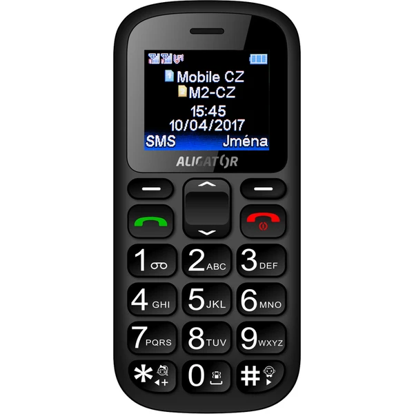 ALIGATOR A321 Senior šedo-čierny + stolná nabíjačka - Mobilné telefóny - Obrázok D3PR000501