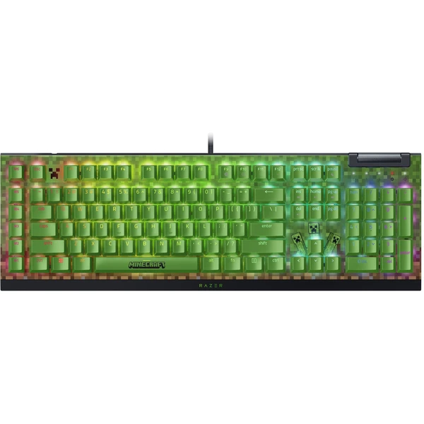 Razer BlackWidow V4 X Green Switch Minecraft Ed. herná klávesnica (US) čierna - Klávesnice - Obrázok D3QD000J01