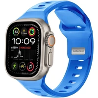 CubeNest Premium Silicon Band remienok Apple Watch 42-49 mm modrý - Remienky