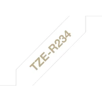 Brother TZe-R234 textilná páska zlatá na bielom 12 mm - Pásky pre štítkovače