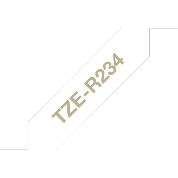 Brother TZe-R234 textilná páska zlatá na bielom 12 mm - Pásky pre štítkovače - Hlavný obrázok
