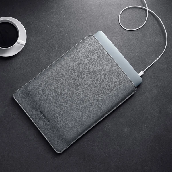 Woolnut Leather Sleeve kožené púzdro MacBook Pro 13"/MacBook Air 13" sivé - Puzdra - Obrázok D4SR100501