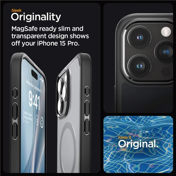 Spigen Ultra Hybrid MagFit kryt iPhone 15 Pro čierny - Puzdra - Obrázok D4V8000601