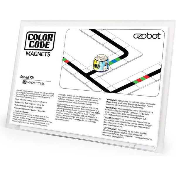 E-shop Ozobot sada magnetov s farebnými kódmi pre ovládanie rýchlosti, 18 ks