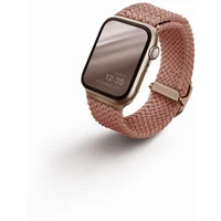 UNIQ Aspen Braided remienok pre Apple Watch 45/44/42mm ružovo zlatý - Remienky