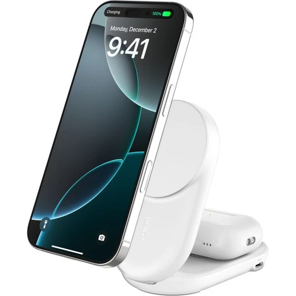 Belkin UltraCharge ™ Qi2 25W 2v1 MagSafe nabíjačka pre iPhone / AirPods, s USB-C biela - Nabíjačky - Hlavný obrázok
